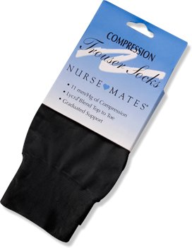 Black Nurse Mates Compression Trouser Sock 